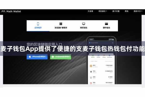 麦子钱包App提供了便捷的支麦子钱包热钱包付功能