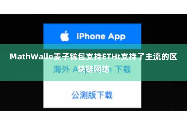 MathWalle麦子钱包支持ETHt支持了主流的区块链网络